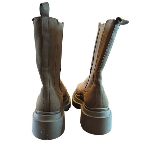 AQUA Jessy Suede  Pull On Booties Mid Calf Chelsea NEW Size 8.5 - Picture 4 of 9